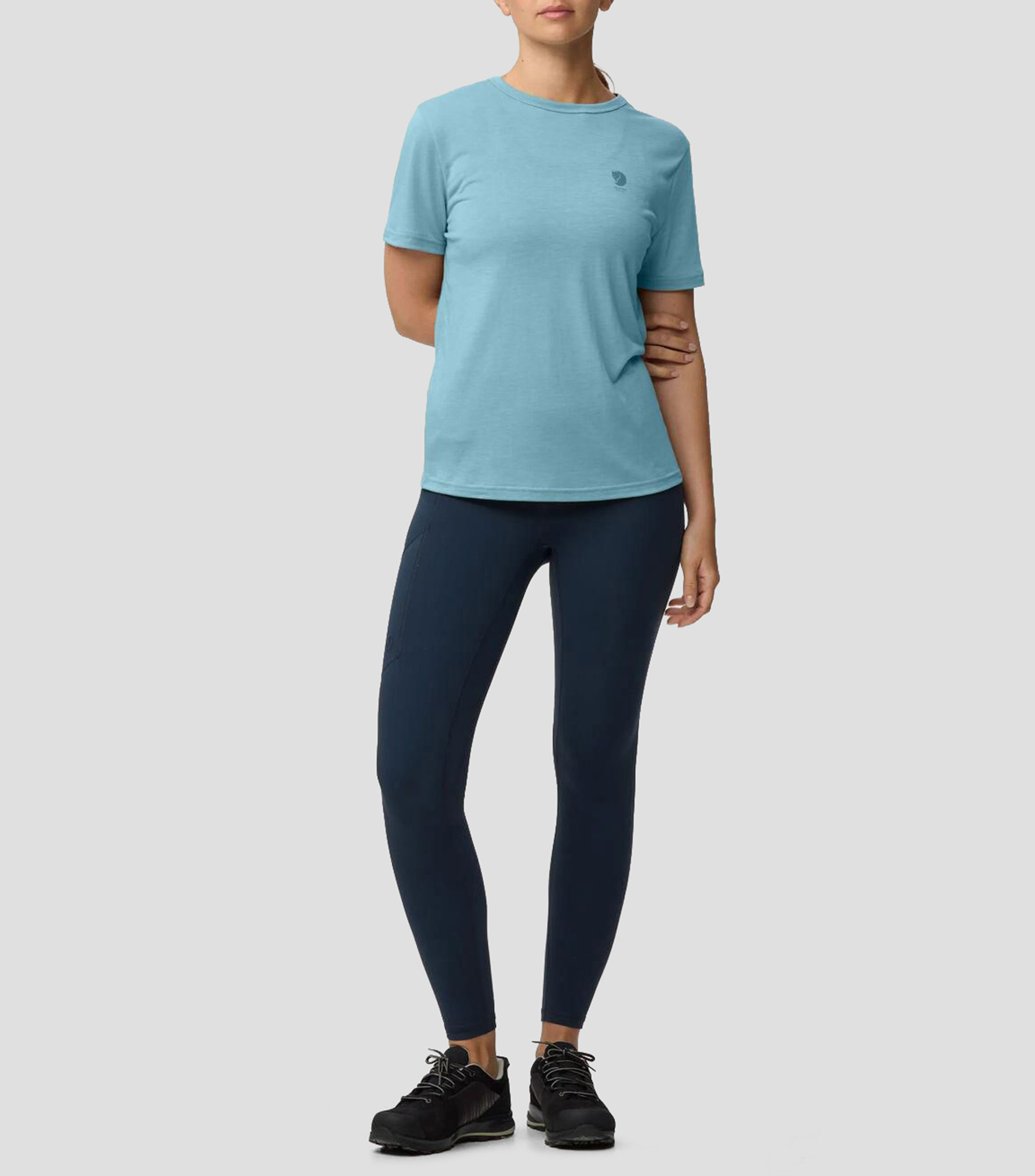 Playera cuello redondo manga corta estampada Mujer